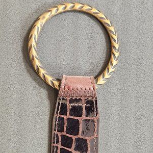Anthropologie leather brown belt